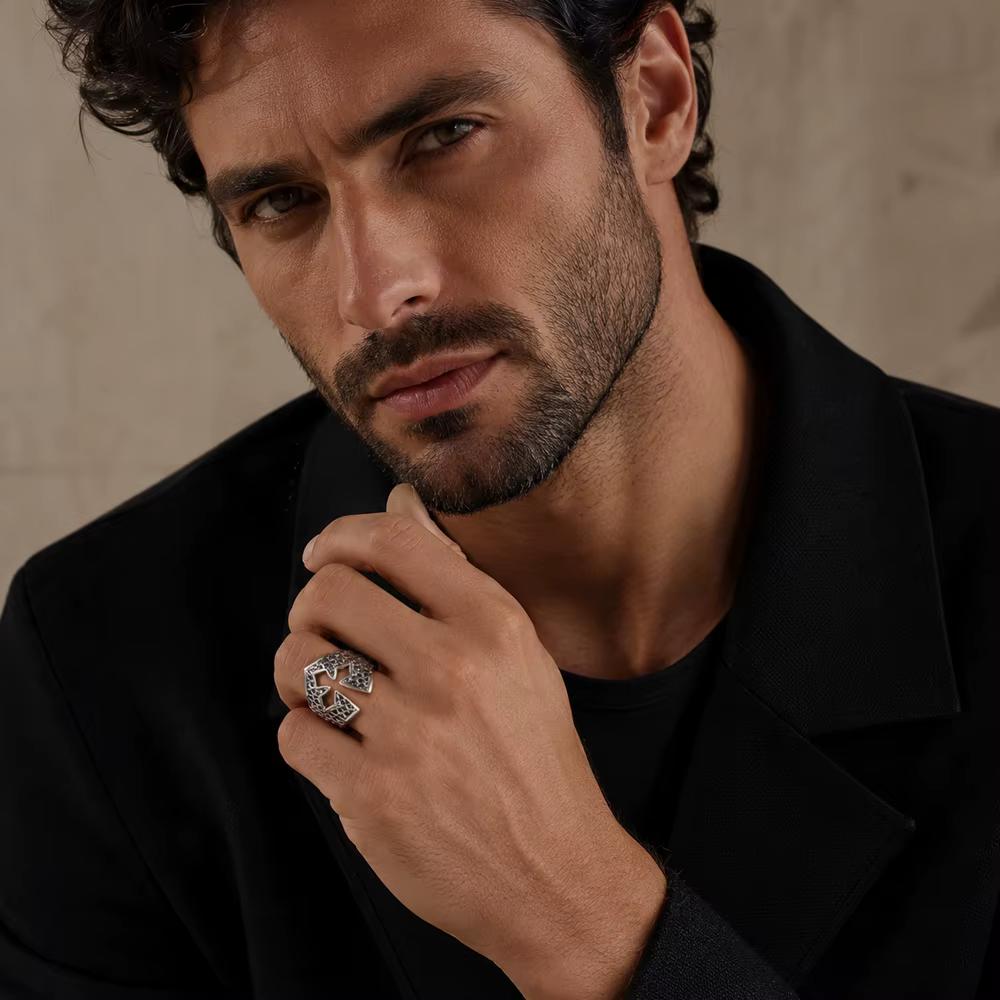 Bague en forme de casque de chevalier, bijoux fins de style européen, flambant neuf, pour femmes et hommes, cadeau vintage en argent sterling 925