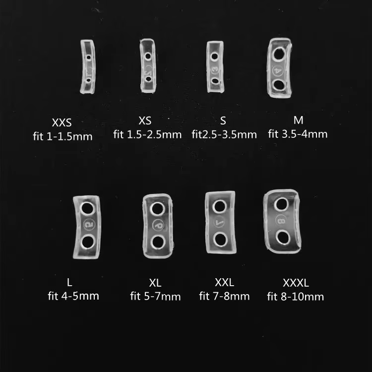 8 tailles Silicone Anti perte Invisible clair anneau taille rediseur anneaux en vrac réducteur