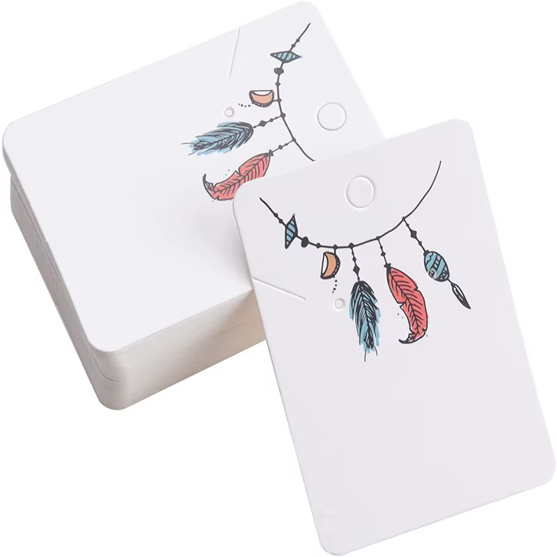 50pcs 30pcs 7X10cm bijoux collier carte boucle d'oreille titulaire carton