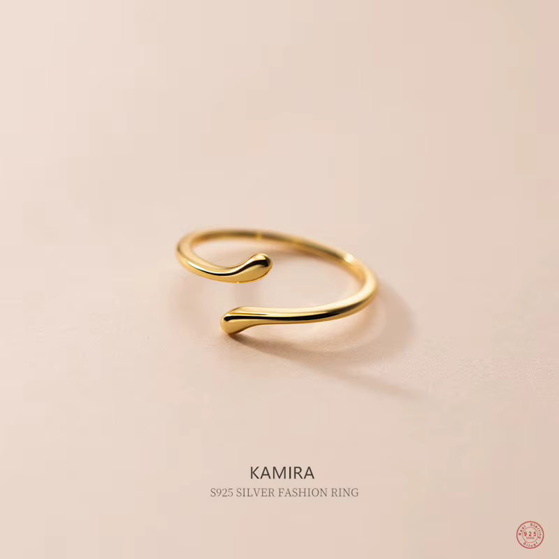 KAMIRA – bague ouverte brillante en argent Sterling 925