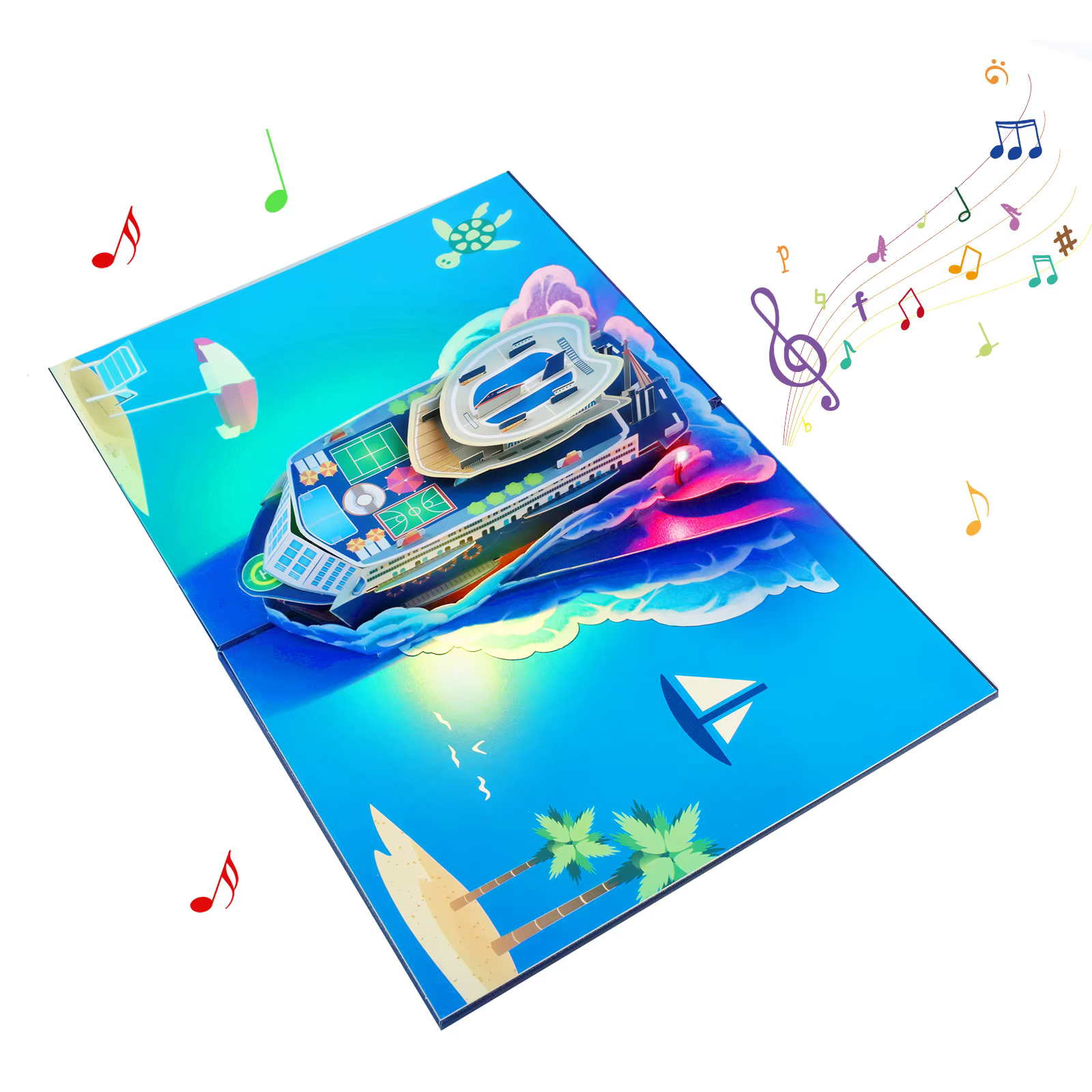 Carte d'anniversaire avec musique et lumière