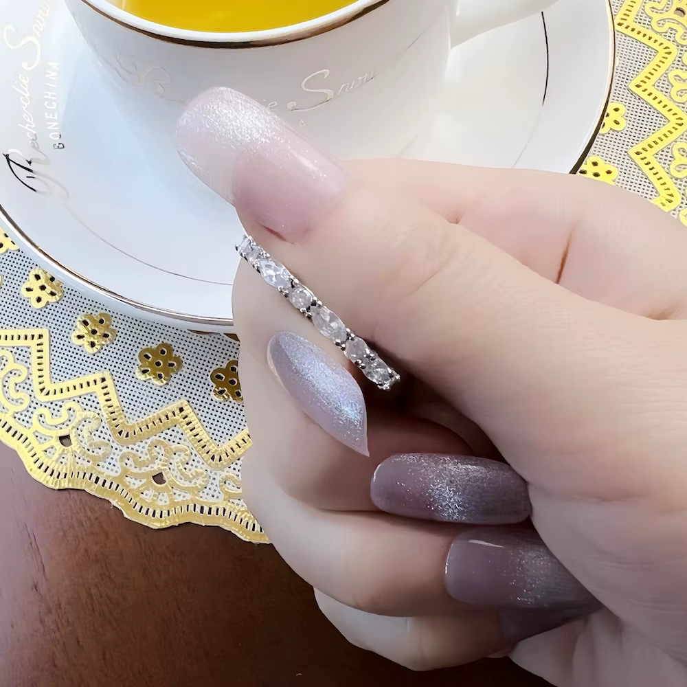 Bague en argent regardé 925 pour femme