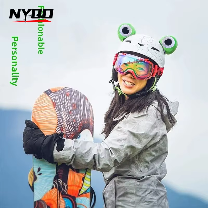 Mignon dessin animé casque bijoux grenouille Prince yeux