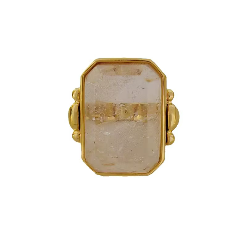 Grand anneau Cube de sucre en cristal de Style français