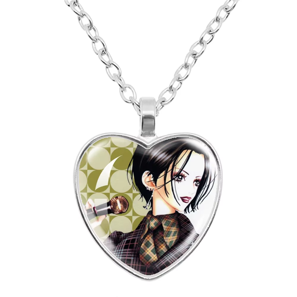 Collier en forme de cœur en verre