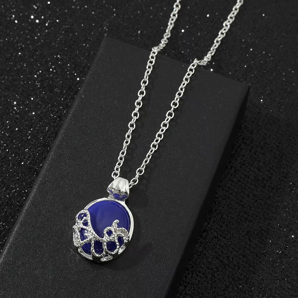 Film populaire Vampire Diaries collier Elena Gilbert Vervain romantique cristal pendentif