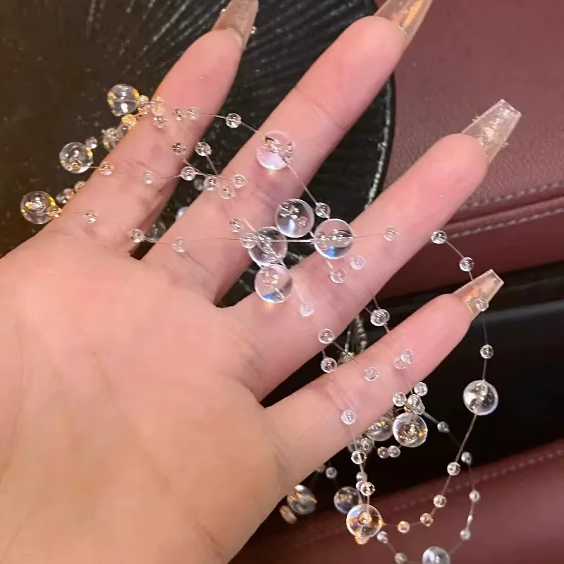 Collier goutte d'eau claire