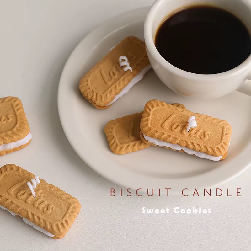 Bougie parfumée à Biscuit faite à la main