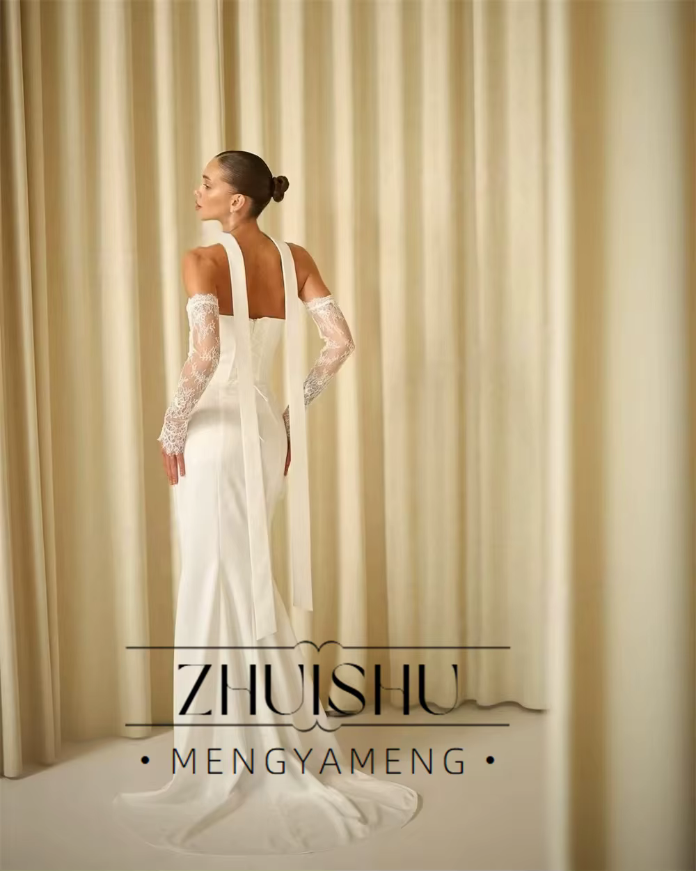 ZHUISHU Robe de mariée sirène chic en dentelle