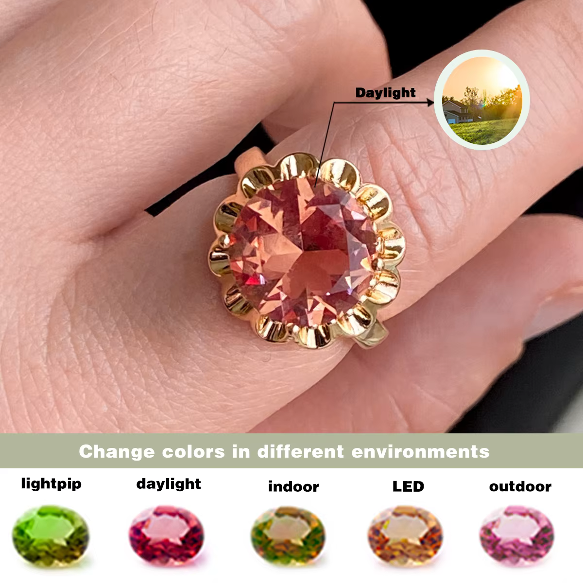 Bagues vintage turques tournesol pour femmes