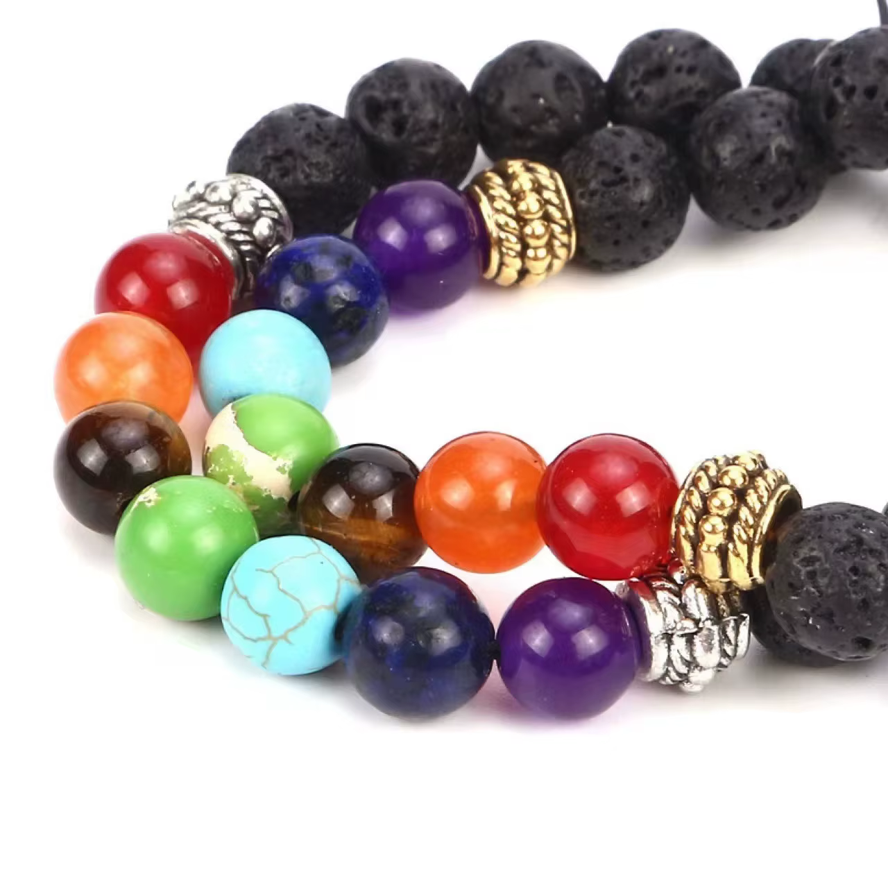 Bracelets porte-bonheur arbre de vie 7 chakras pour hommes