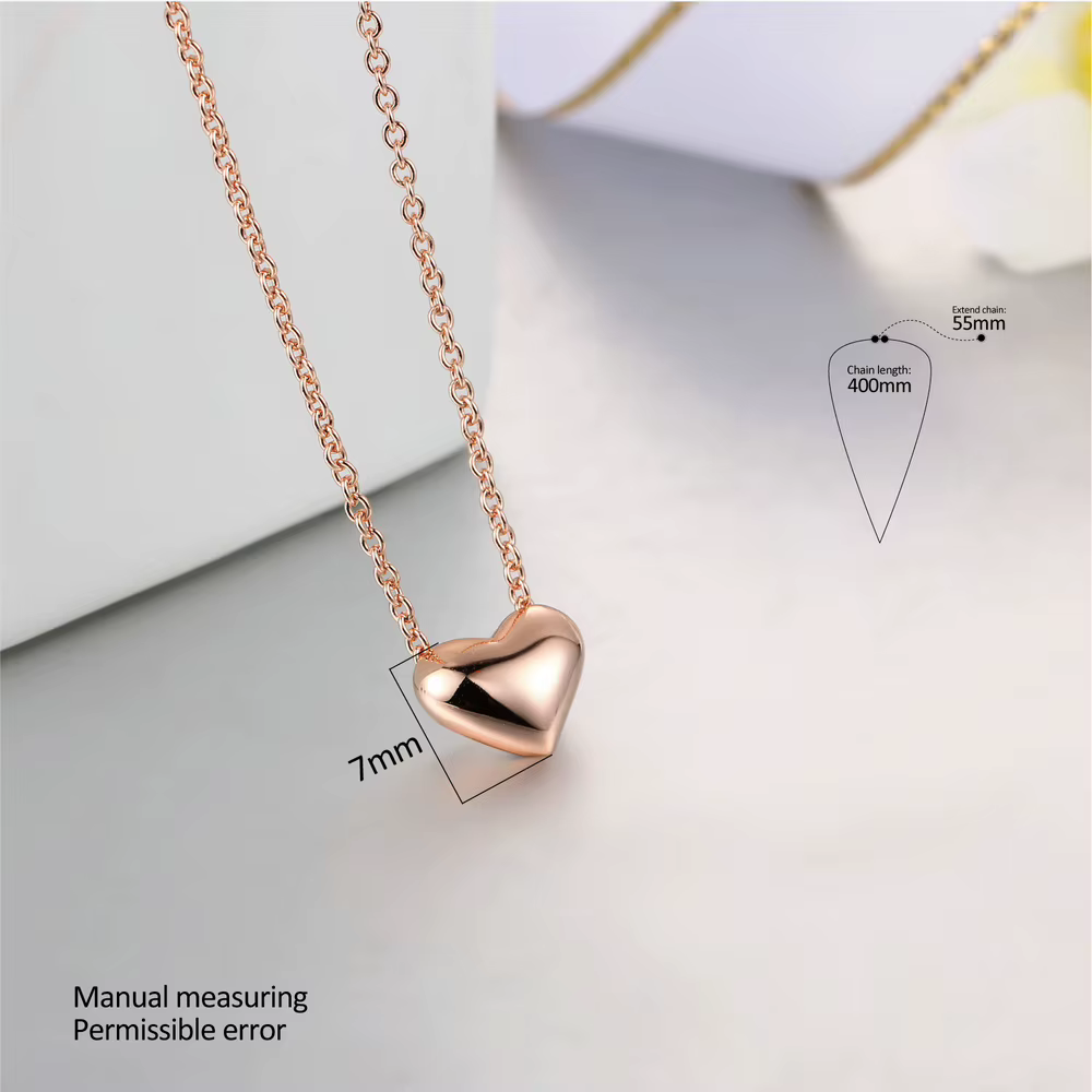 Collier pendentif Simple en forme de cœur pour femmes