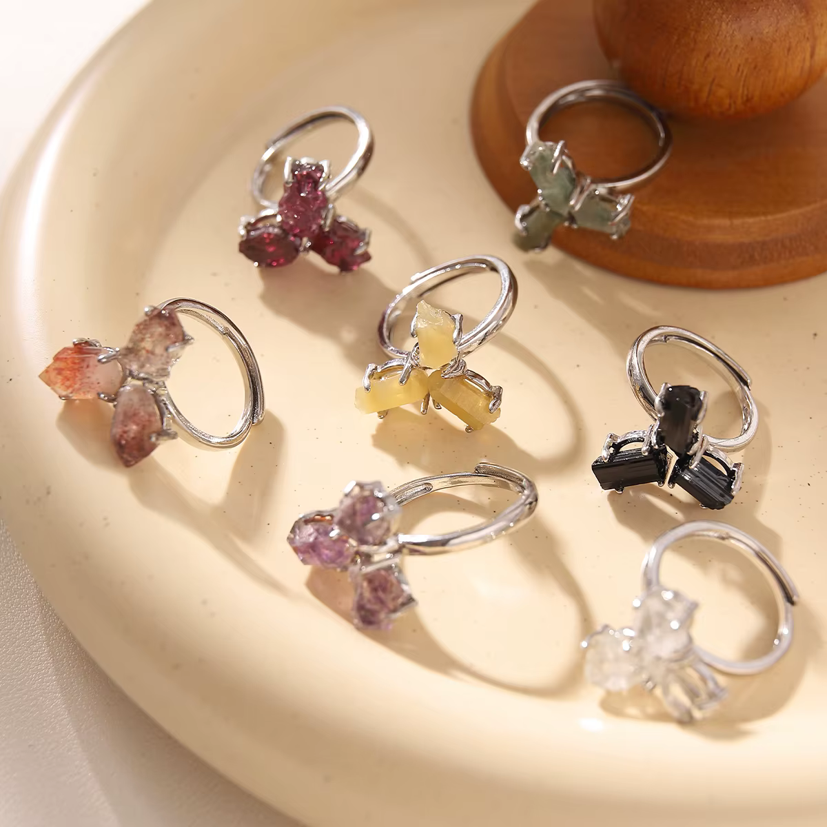 Bague en pierre naturelle pour femmes
