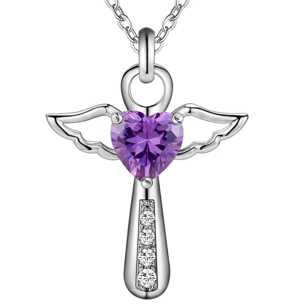 Collier aile d'ange en argent Sterling 925 pour femmes