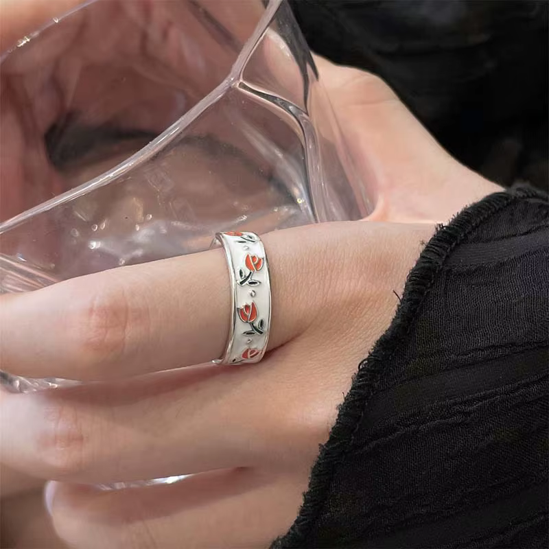 Bagues Vintage en émail pour femmes