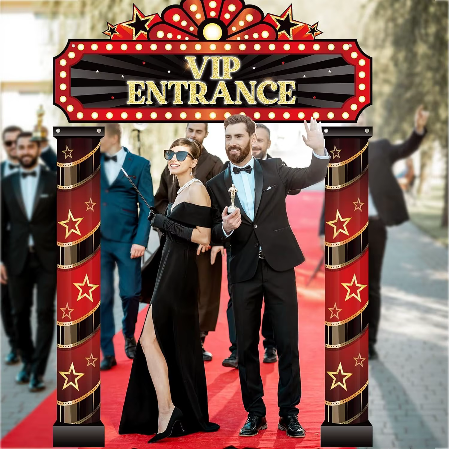 Rideau de porte à thème Soirée Cinéma VIP Tapis Rouge pour la première des Cérémonies des Oscar