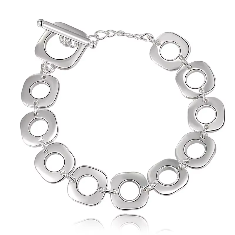 Bracelets en argent sterling 925 de conception élégante pour femmes et hommes