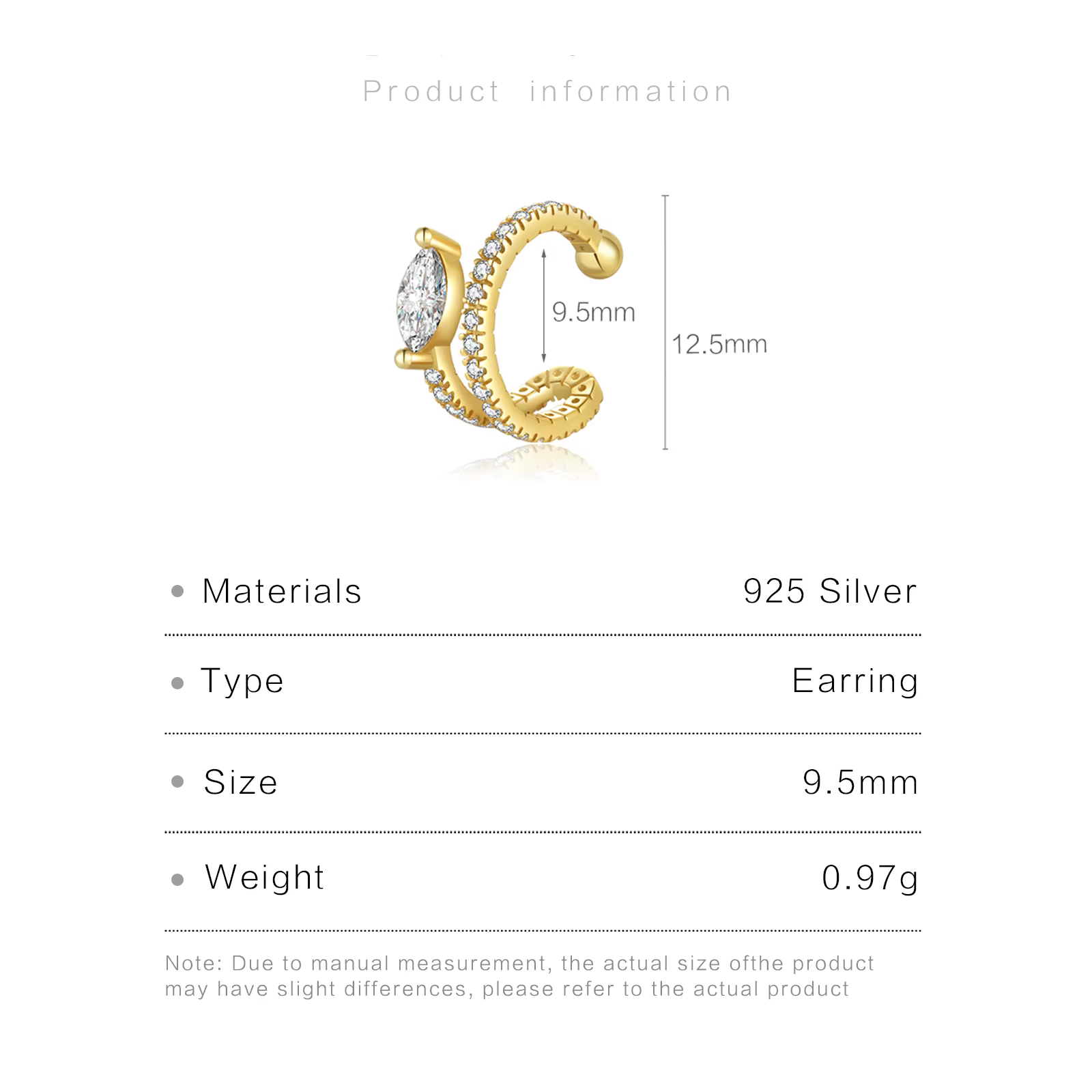 Boucles d'Oreilles en Argent Sterling 925