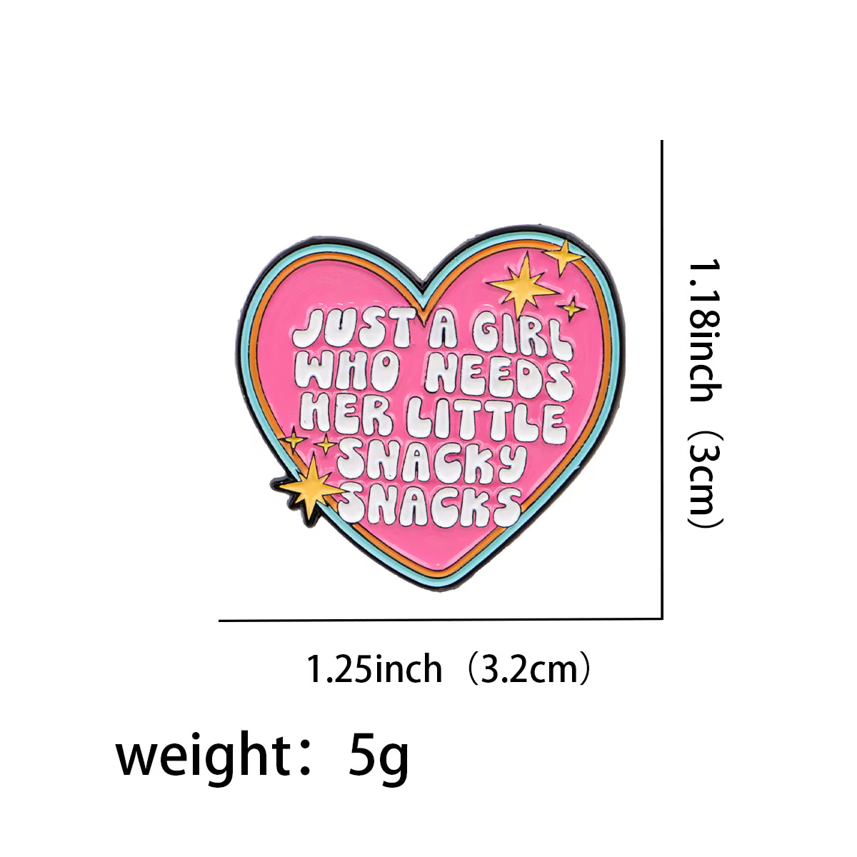 Broches en émail «Just a Girl» pour femmes