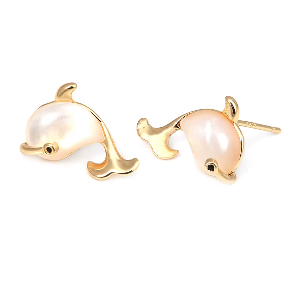Boucles d'oreilles tête de Lion en laiton couleur or 18 carats