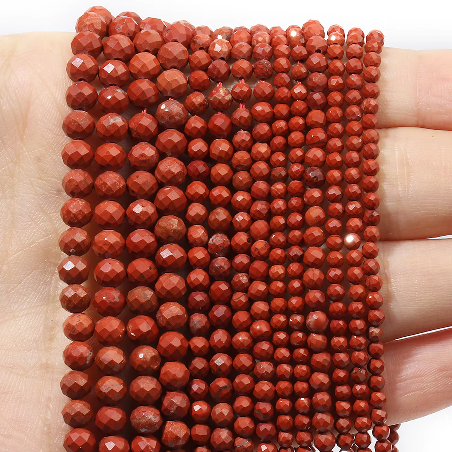 Jaspe rouge naturel 2mm 3mm 4mm