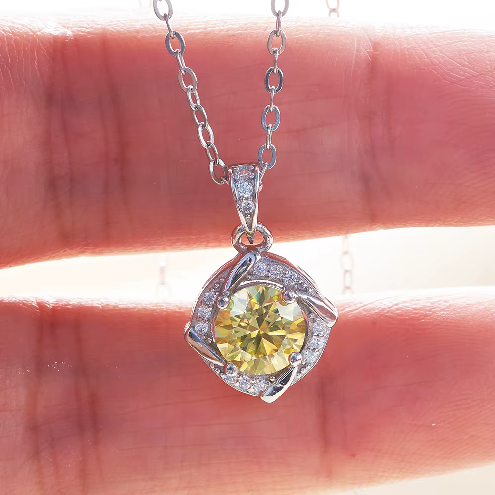 PomerceJelly-Collier Moissanite pour Femme