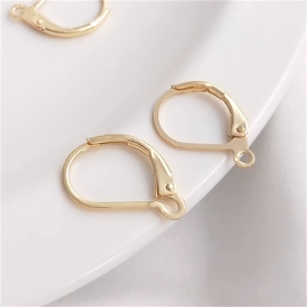 Boucle d'oreille plaquée or 14 carats