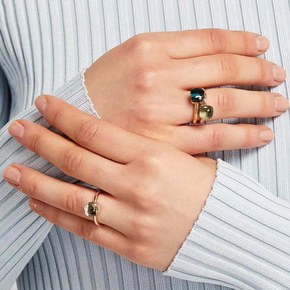 Bague Nude en Cristal Coloré pour Femme