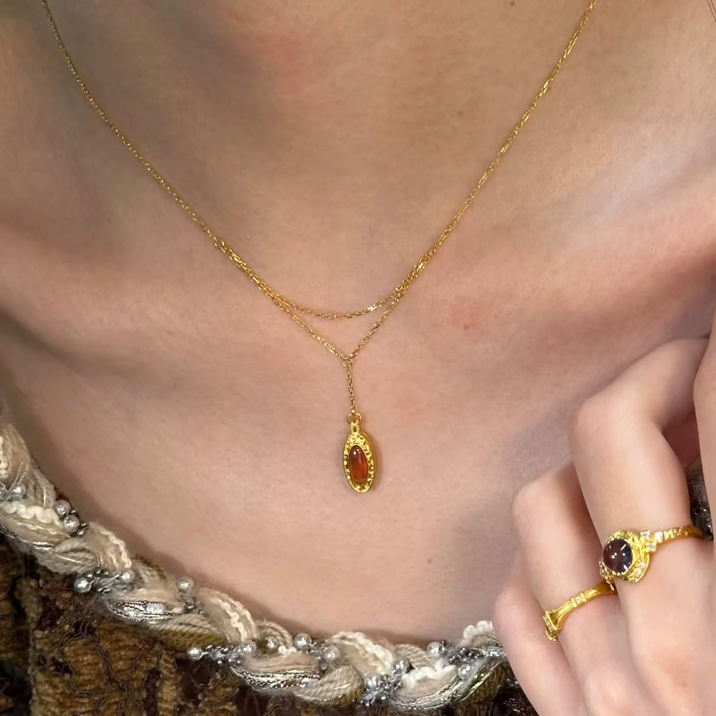Collier ras du cou en argent regardé 925 pour femme