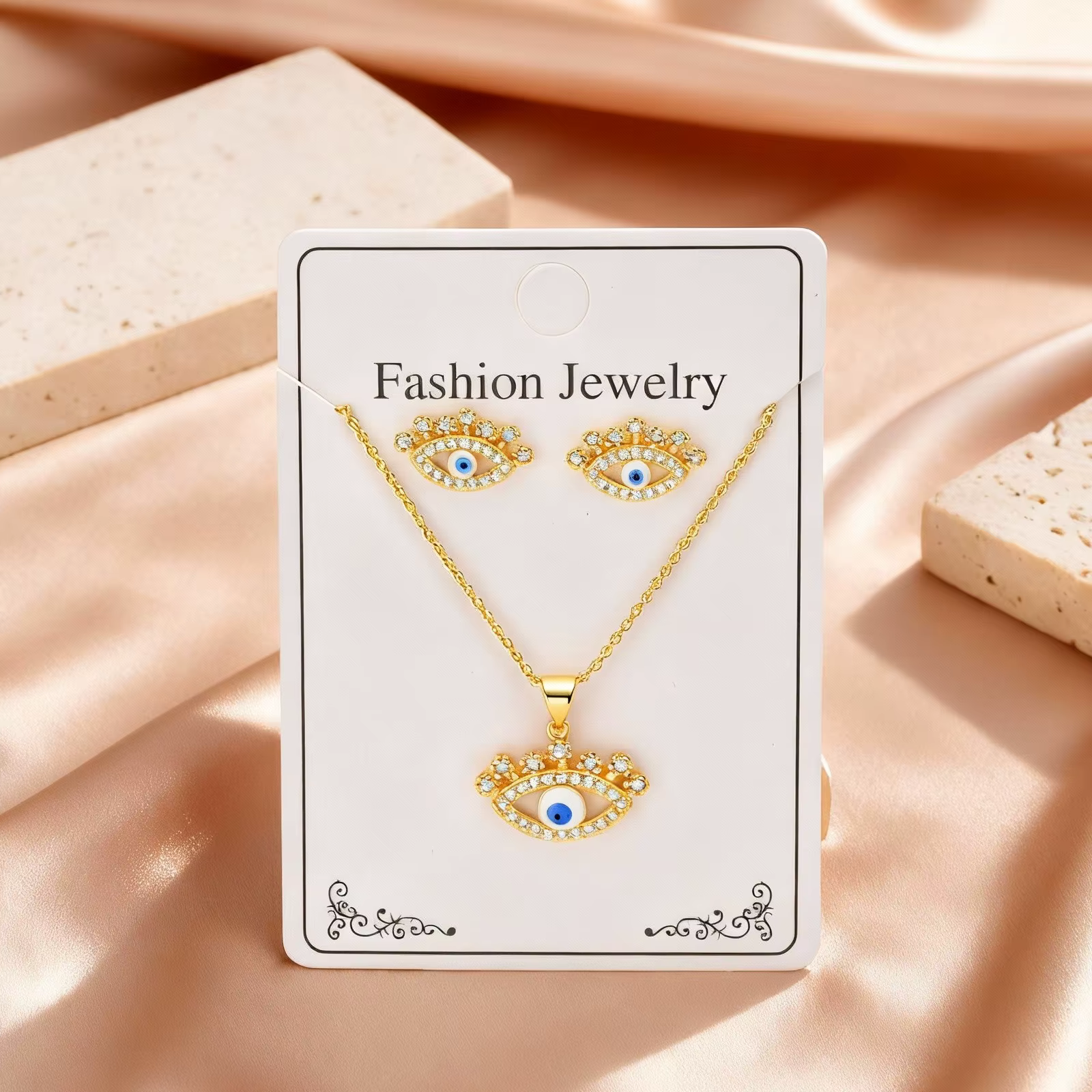 Ensemble de bijoux en zircon de luxe délicat