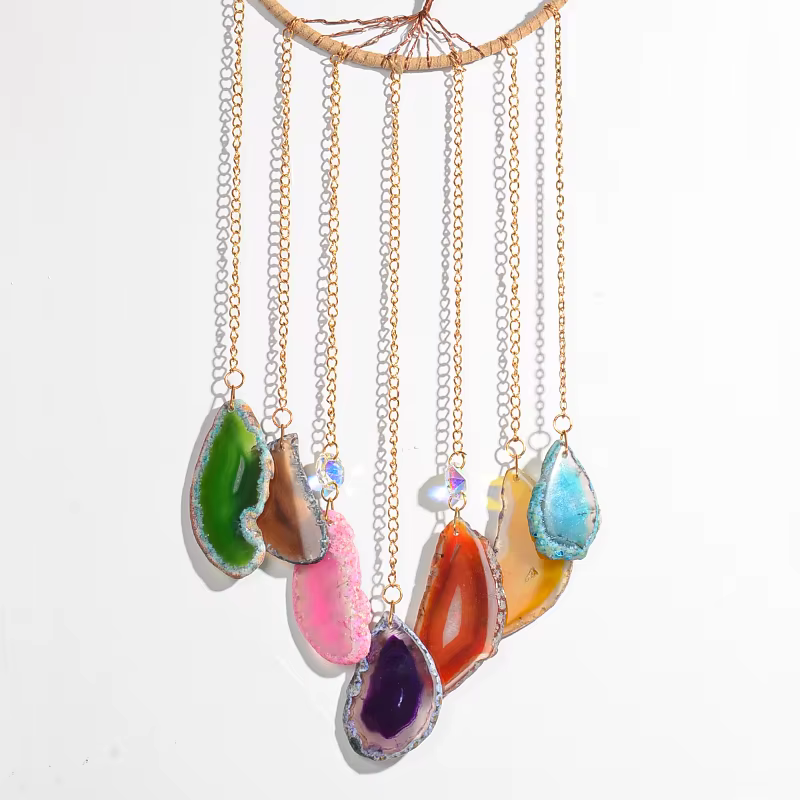 Arbre de vie 7 Chakra pierre capteur de rêves cristal de guérison cadeau