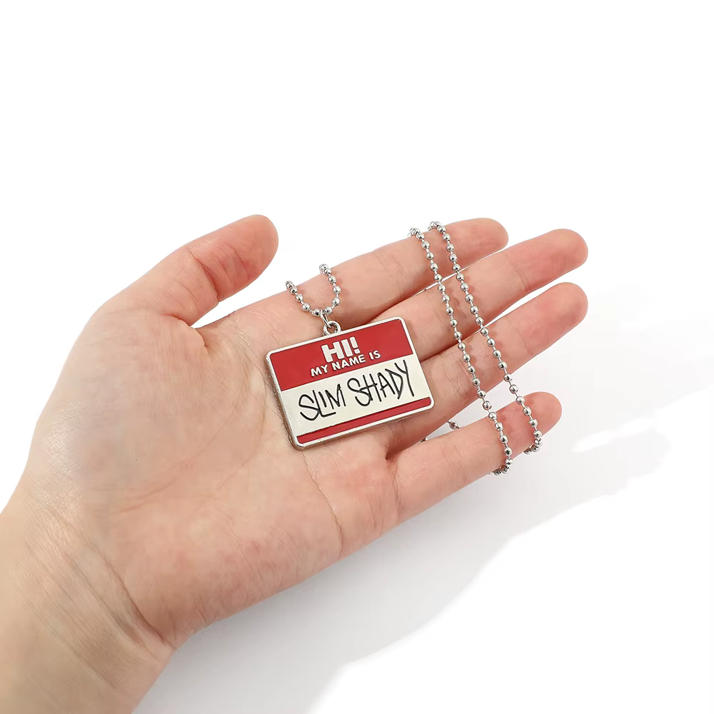 Pendentif collier Hip Hop tendance et polyvalent pour homme POTCET Eminem 2026 - Souvenir