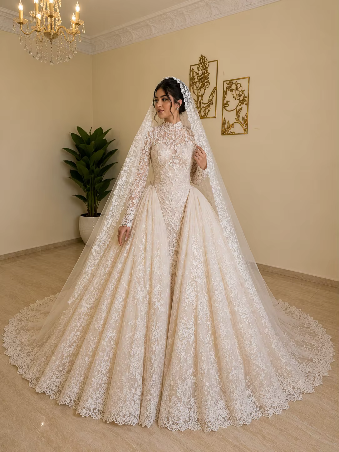 Robe de mariée musulmane de luxe
