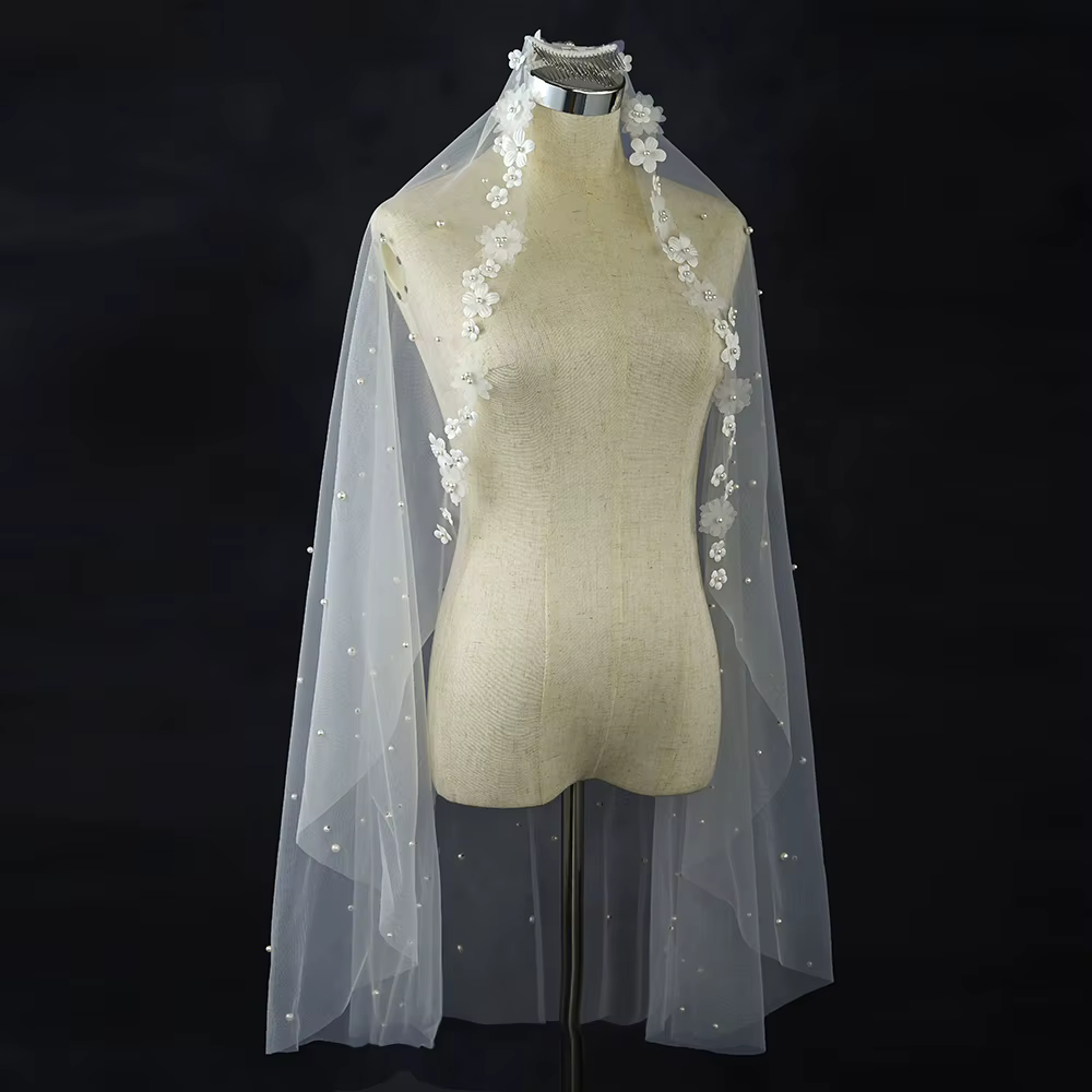 Voile de mariée avec fleurs