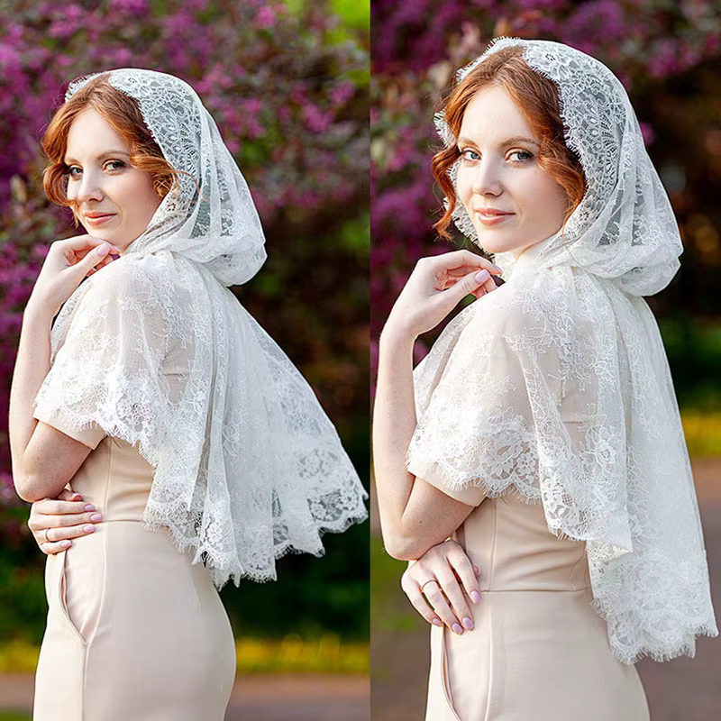 Voiles de dentelle traditionnels vintage