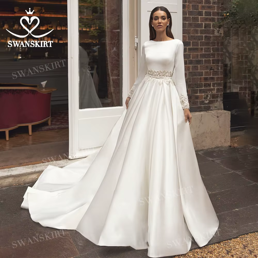 Robe De mariée trapèze en cristal
