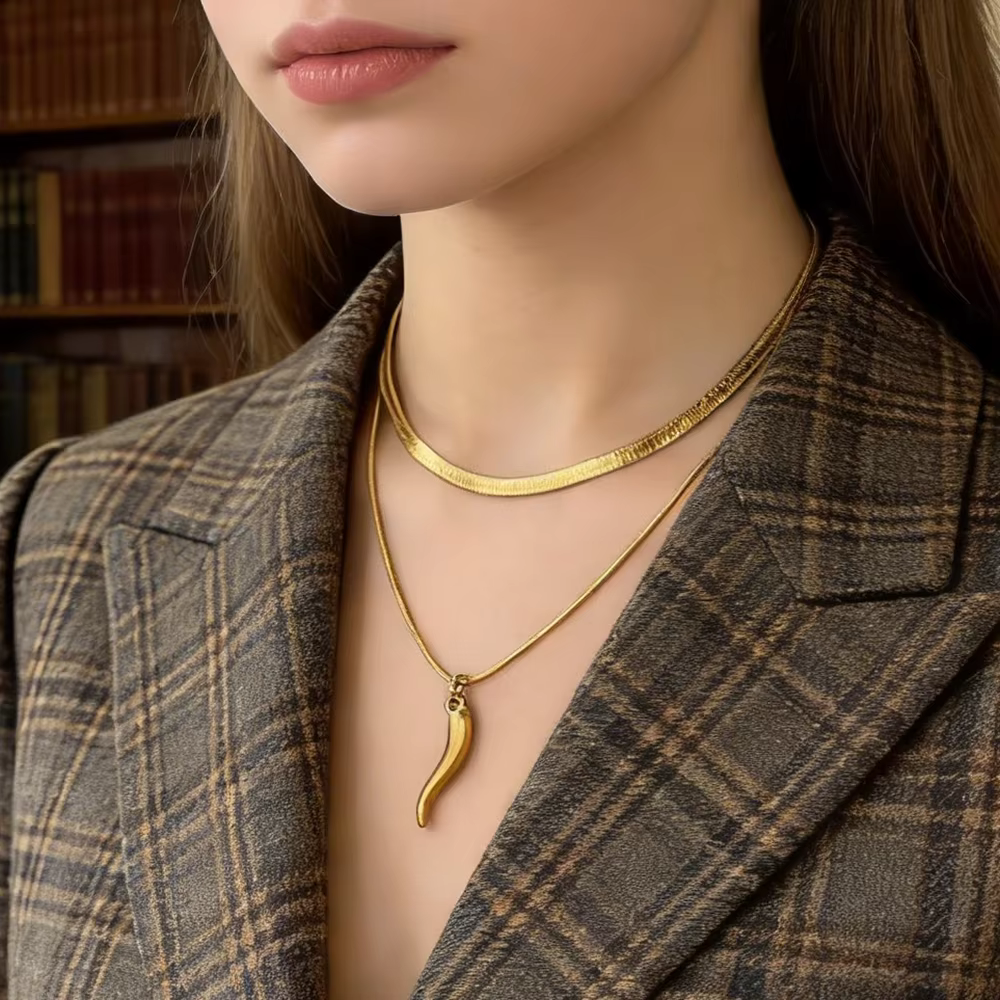 Collier Double couche en acier inoxydable
