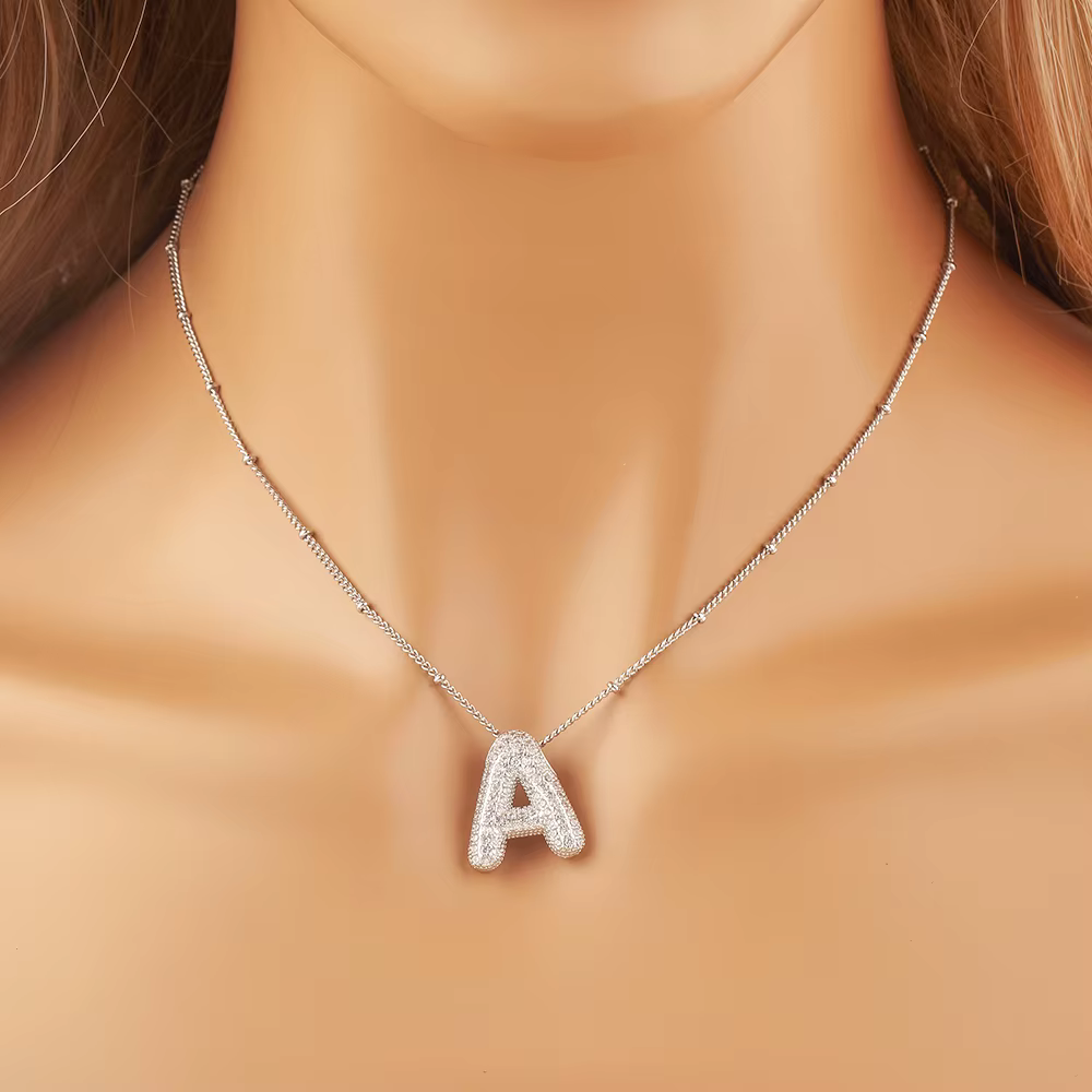 Collier avec pendentif en Zircon scintillant pour femmes