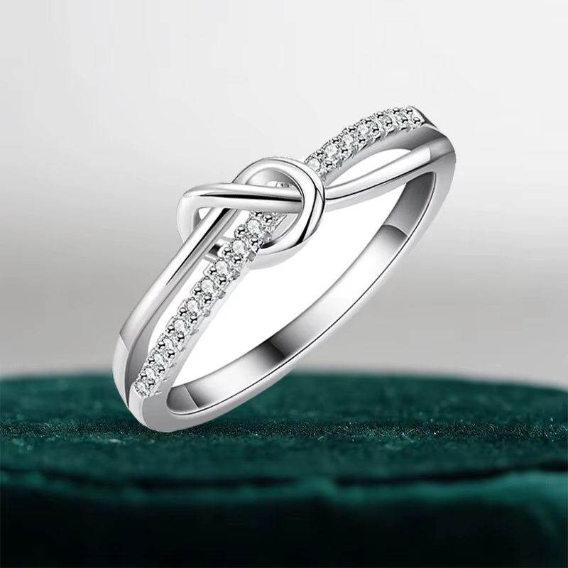 Bague en moissanite, en argent Sterling 925