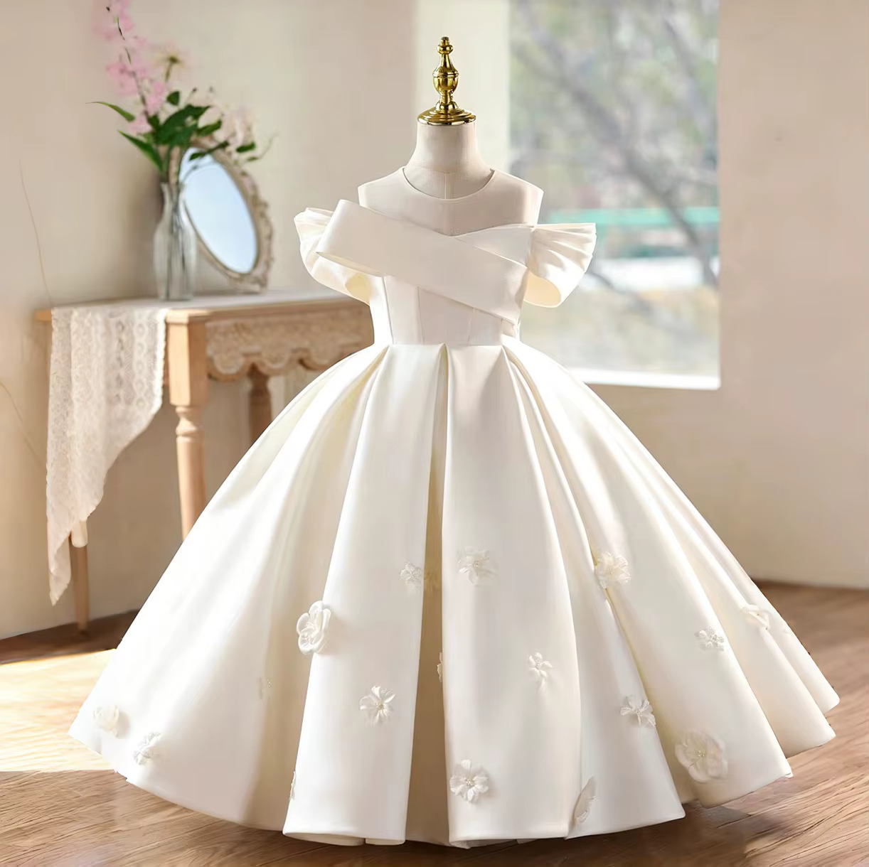Robe de demoiselle d'honneur blanche Dreamy Vow D336