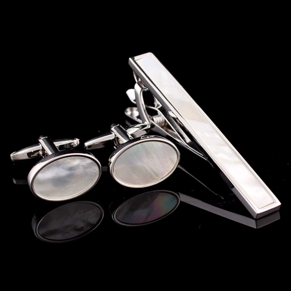 Boutons de manchette à pince à cravate pour tenue formelle pour hommes
