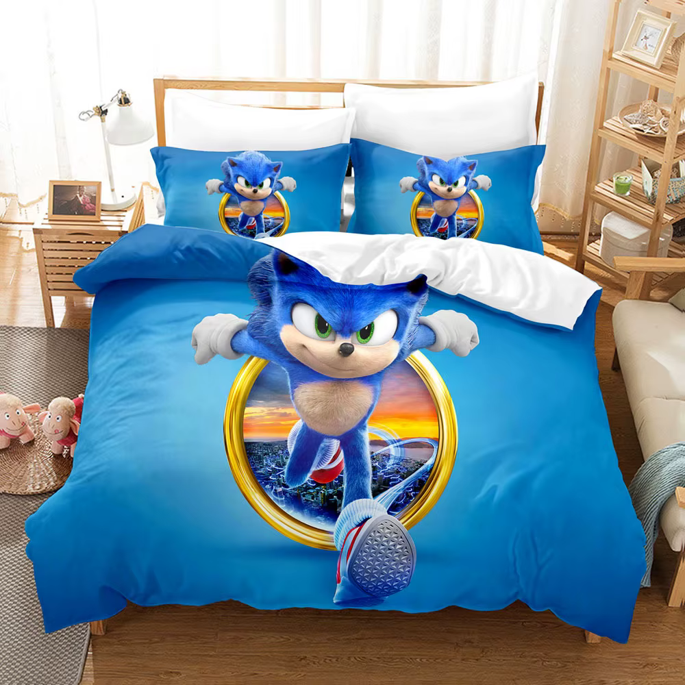 Parure de lit pour garçon Sonic