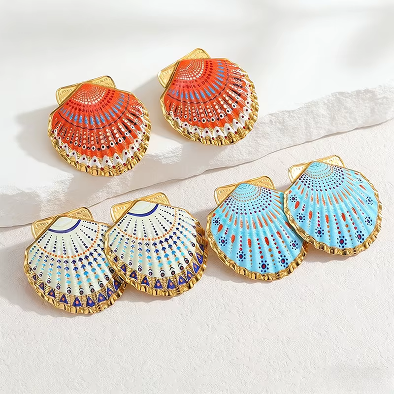 Leo | Boucles d'oreilles en métal peint