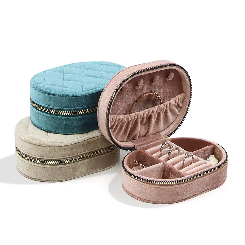 Mini boîtes à bijoux portables de voyage