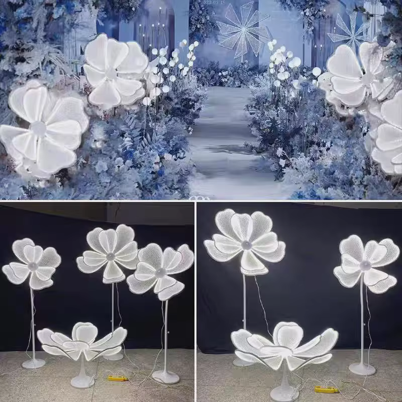 Fleurs de pivoine lumineuses décoratives à LED
