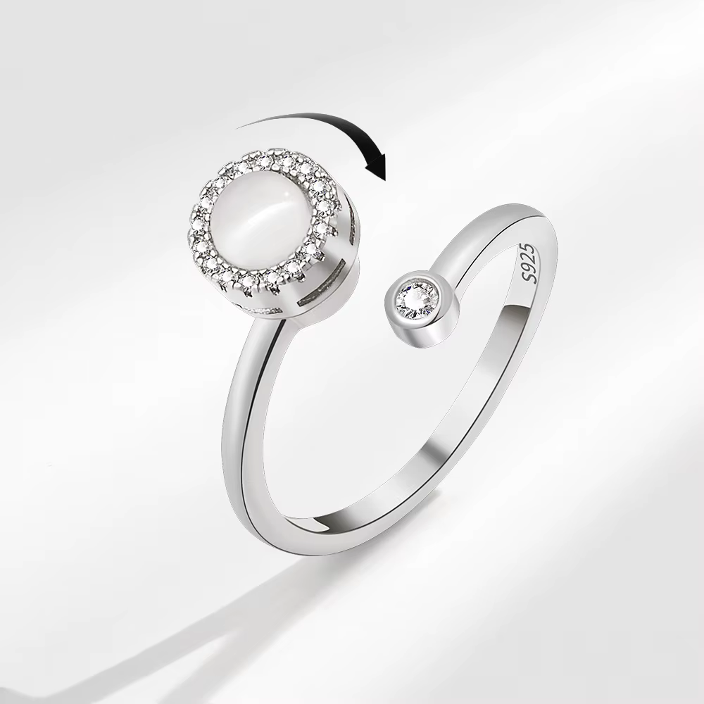 Opal Anxiety Instituts Spinning Finger Ring for Girl