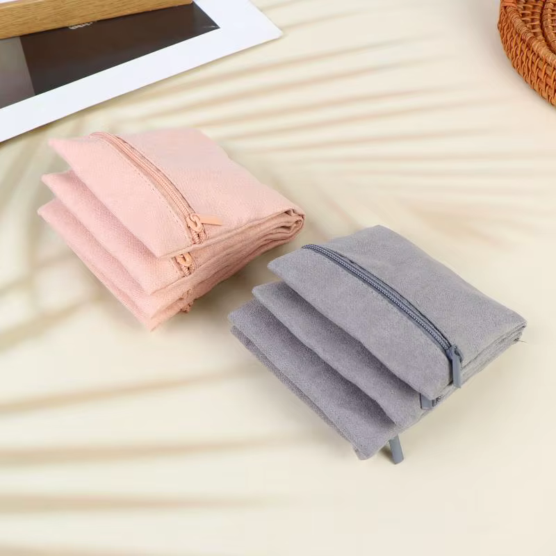 Sac de rangement pour bijoux de voyage avec fermeture éclair