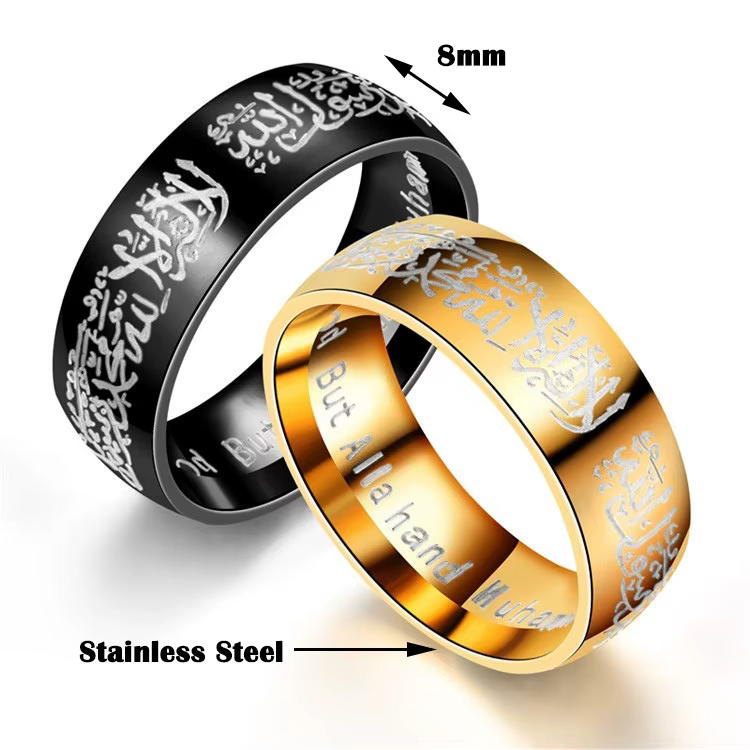 Maxmoon-Bague en titane et acier pour hommes et femmes