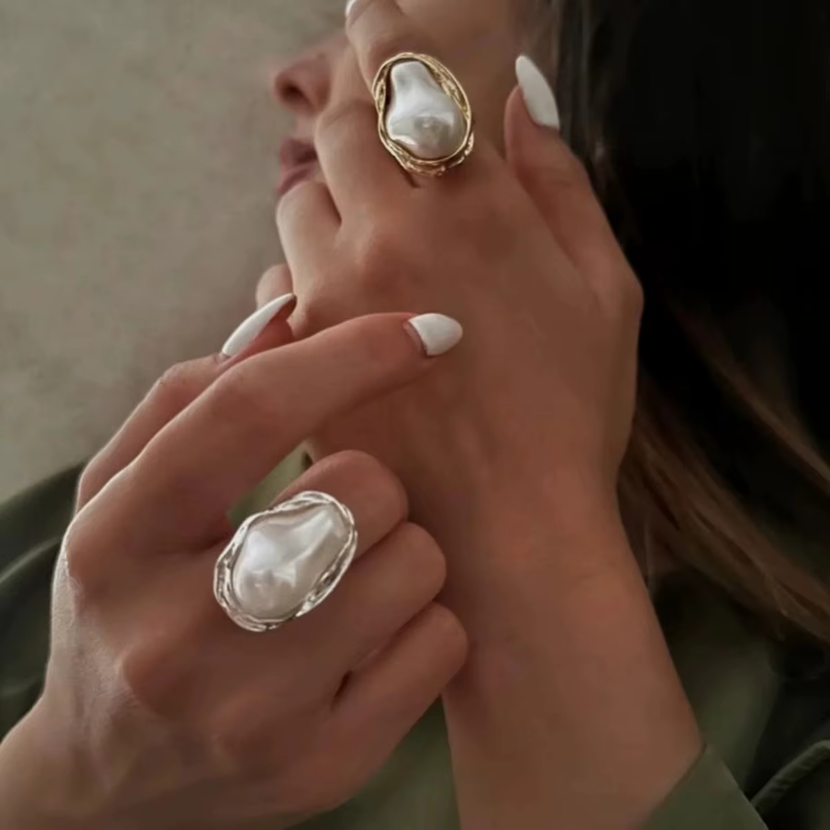 Zora – bague ouverte en résine pour femmes