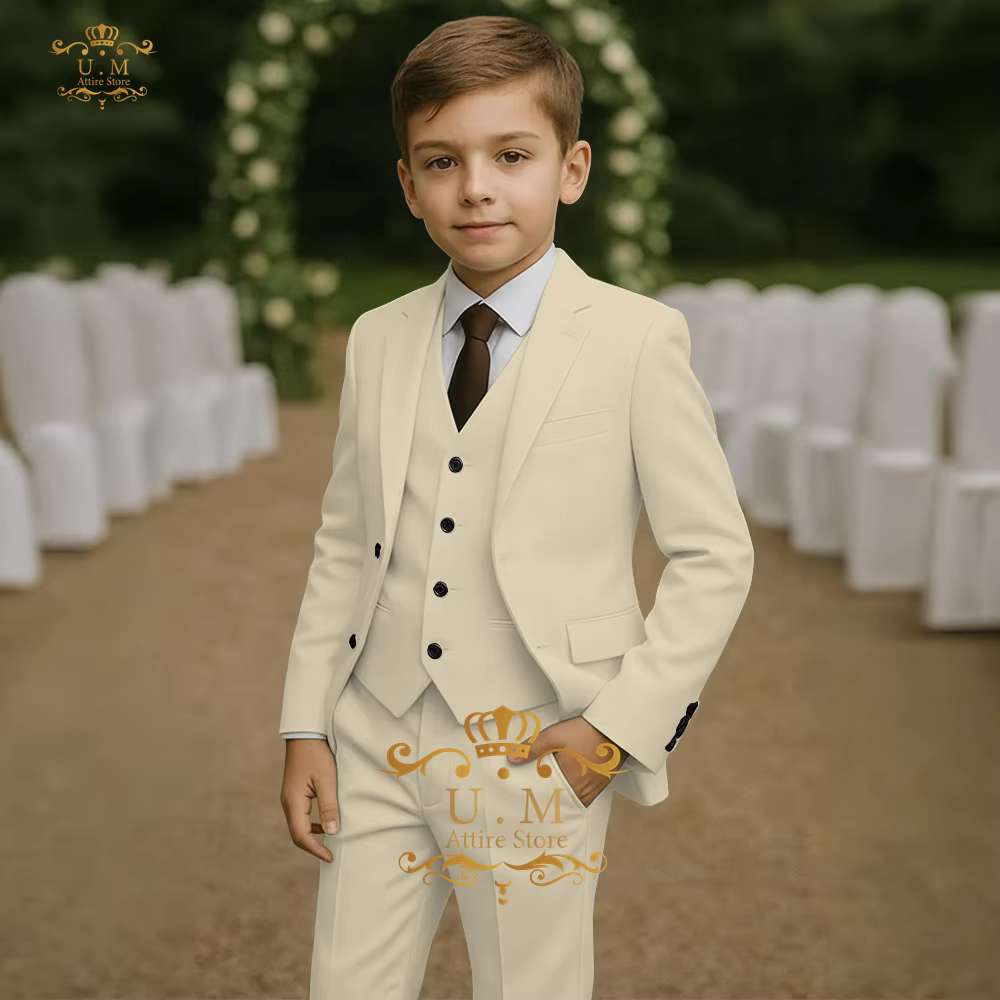 Costume vert sauge élégant pour garçons